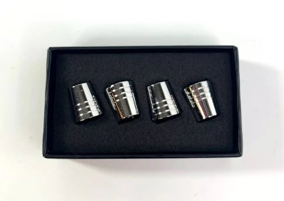 Valve Stem Caps Premium Chrome Tapered Set for Ford (2011–2024)