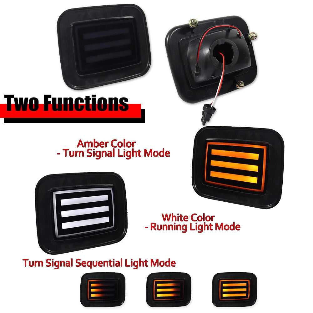 Front LED Side Marker Turn Signal Lights for Hummer H2 (2003–2009)