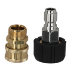 Pressure Washer Adapter M22-15 to 3/8" Quick Connect for 5000 PSI (Brass/Stainless)