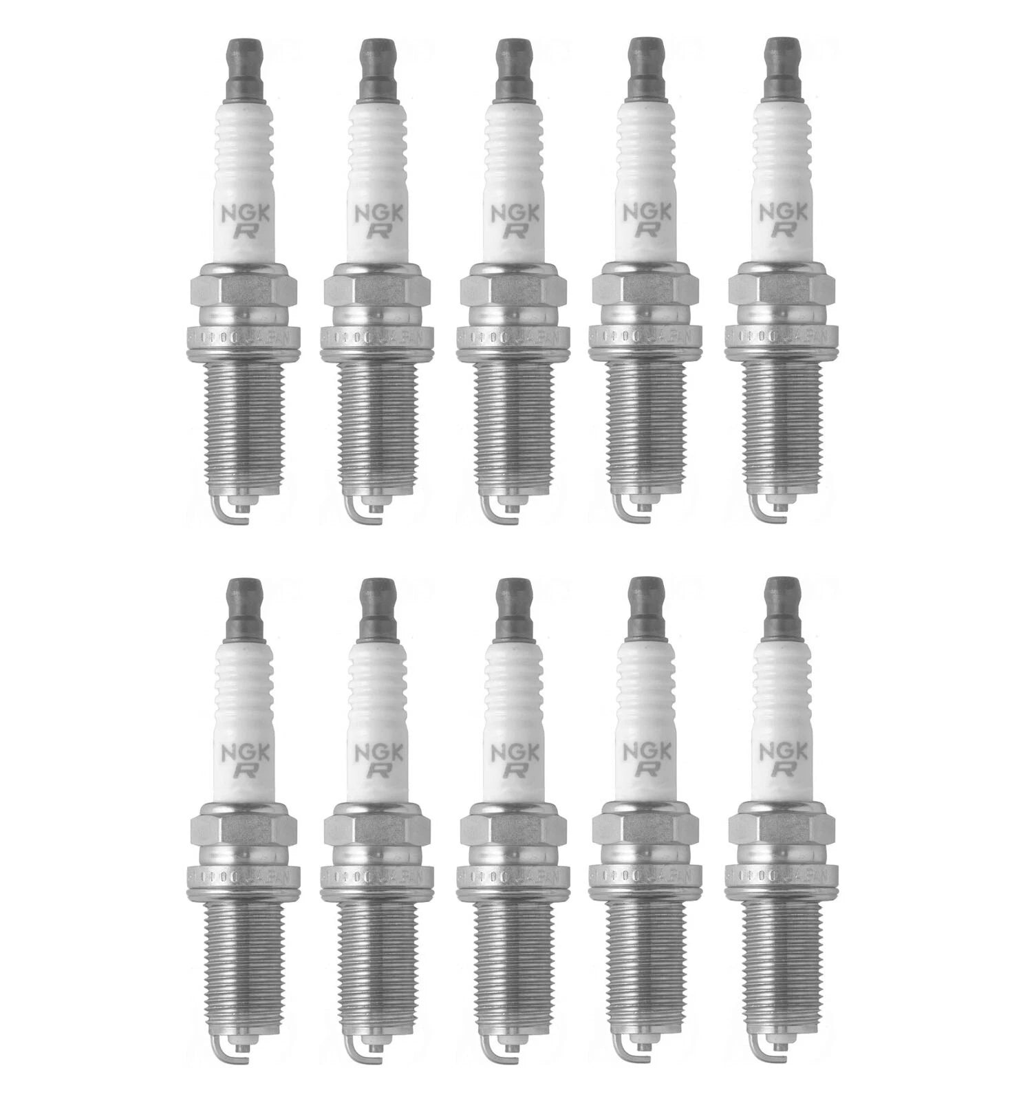 Set of 10 NGK V-Power Resistor Spark Plugs for Infiniti Nissan Suzuki (OEM)