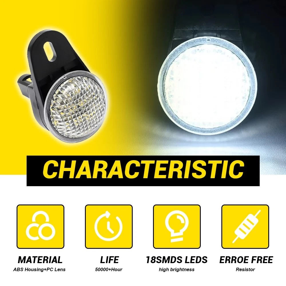 White LED Under Dash Courtesy Footwell Light for Dodge Ram Durango Jeep Grand (H)