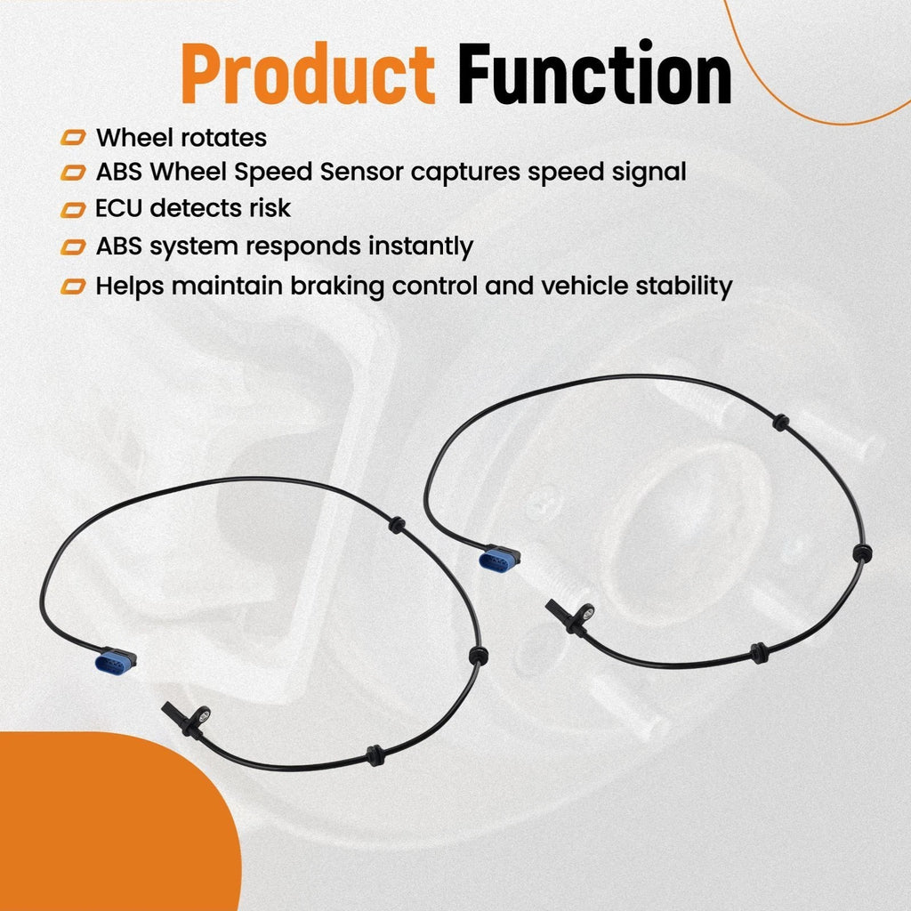 2 ABS Speed Sensors for Mercedes W246 (2012–2019) 2469059402 2465400417