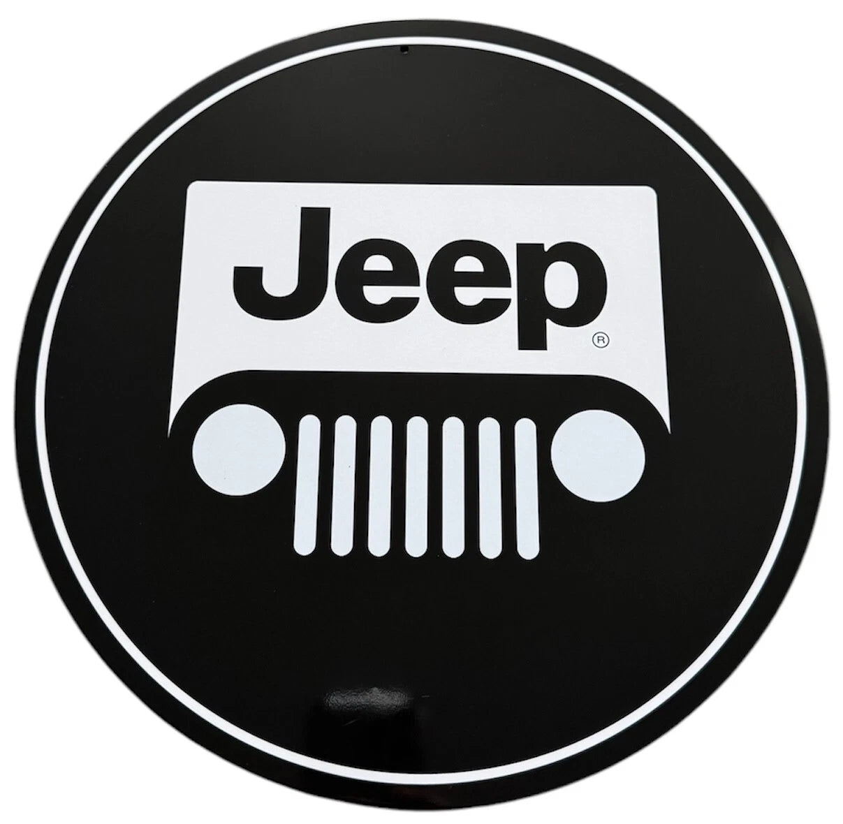 12" Round Tin Sign for Jeep (Classic Wall Decor)