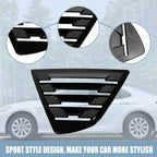 2pcs Glossy Black Rear Side Window Louver Cover for Toyota Camry 