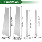 Set of 8 Door Pillar Window Trim for BMW X5 (2019–2023) Silver Tone