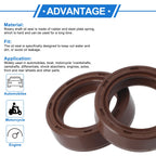 2X Oil Seal Rotary Shaft Seal FKM Rubber 25x35x10mm for Universal Applications