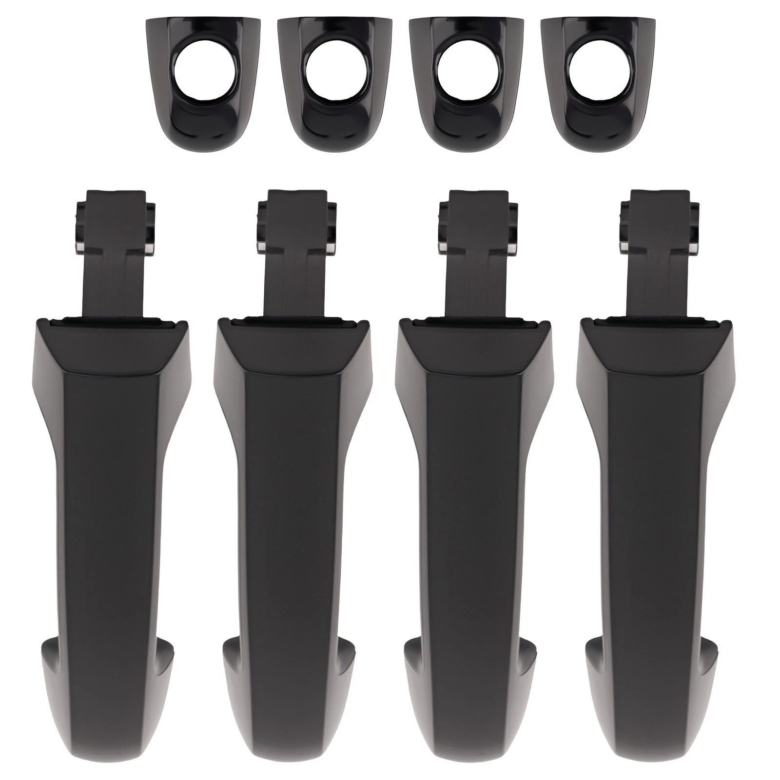 Set of 4 Black Outside Door Handles for Hyundai Elantra (2006–2010) 82652-2H000