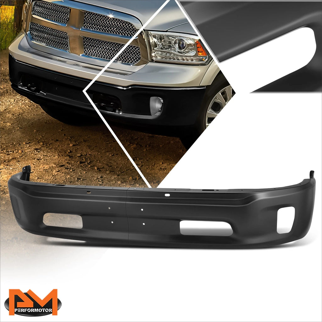 Front Bumper Face Bar for Ram 1500 Classic (2014–2024) w/ Fog Light Cutout, Black