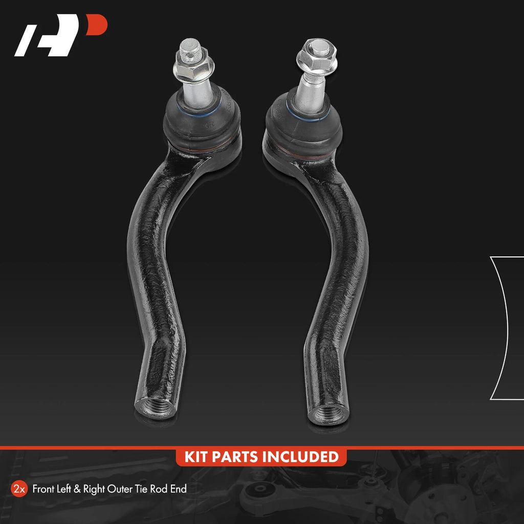 2X Front Outer Tie Rod End for Infiniti Q50 Q60 QX50 G37 (2014–2020)