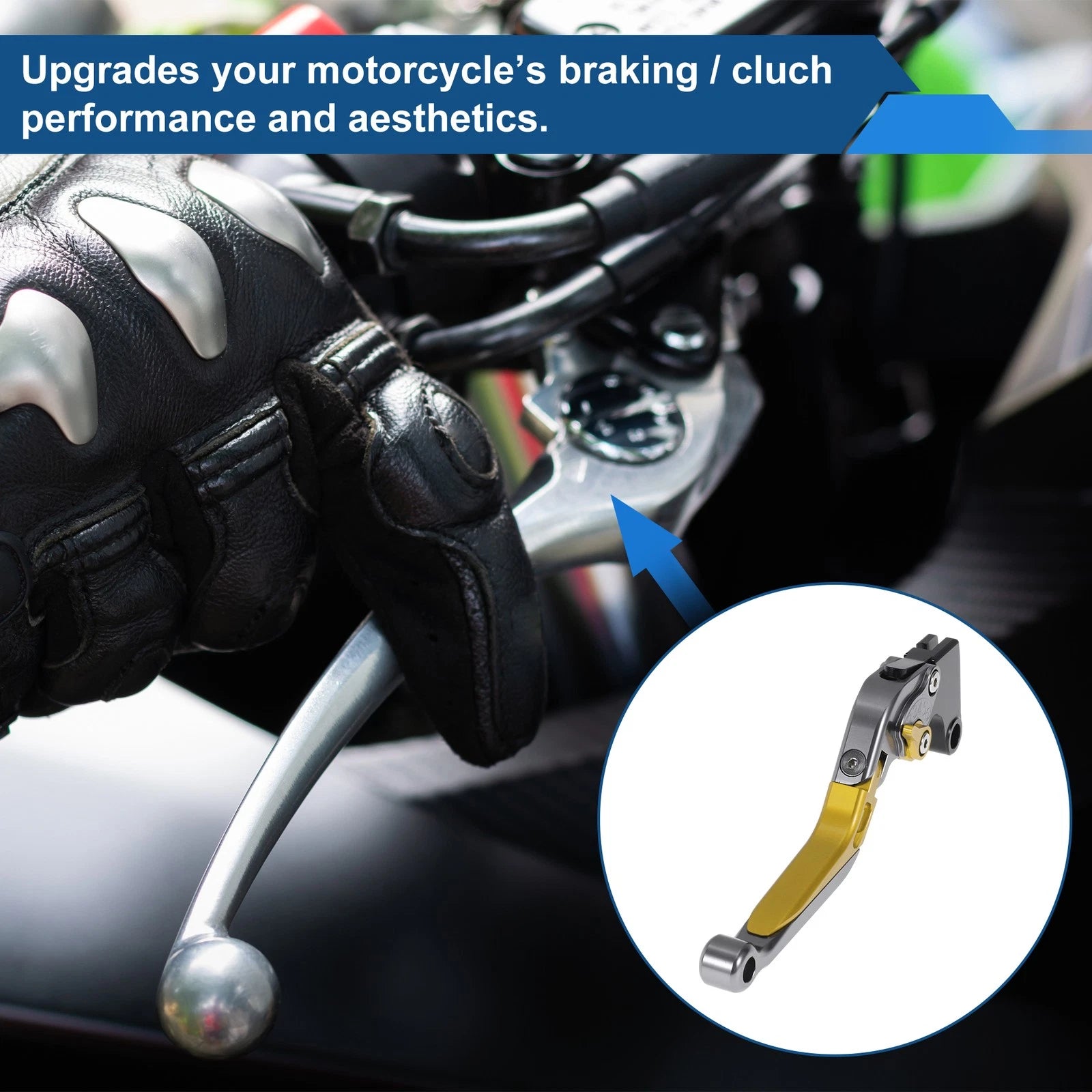 Adjustable Brake Clutch Levers for Honda CBR600RR (2003–2019) - Titanium Gold Tone