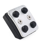 Non-Drilling Parking Brake Pedal Pad Cover Silver/Black for Toyota Lexus