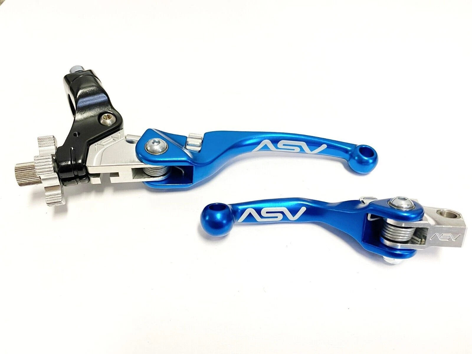 2X ASV F4 Front Brake Clutch Perch Levers Blue for Suzuki DRZ 400 (2000–Present)