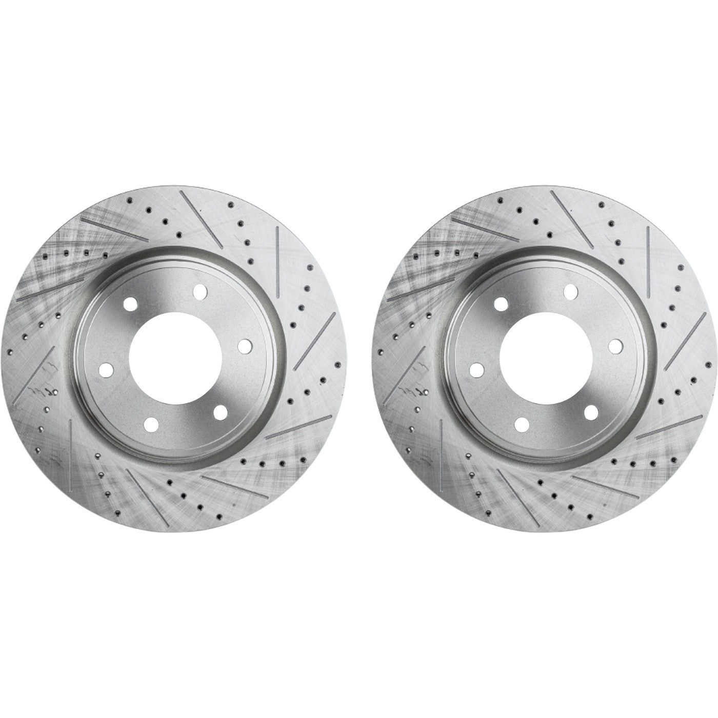Front Brake Disc and Pad Kit for Nissan Titan (2008–2022) Cross-drilled Slotted
