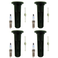 Set of 4 Bosch Double Iridium Spark Plugs & NGK Coil Boot Kit for Colorado i-290 (2004–2012)
