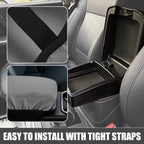 Arm Rest Box Cover Protector for Subaru Forester (2019–2023) Faux Leather Gray