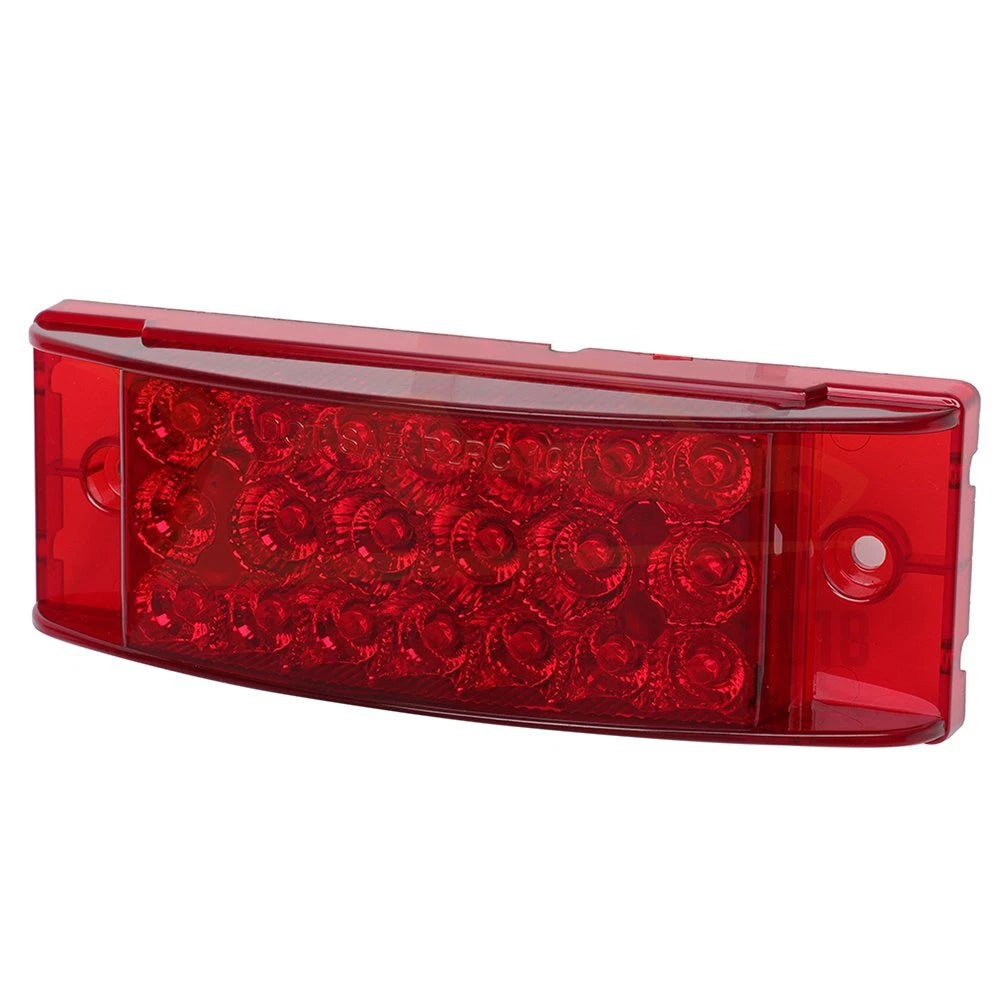 2X Red 6 Inch LED Side Marker Turn Signal Light for Trailer Truck