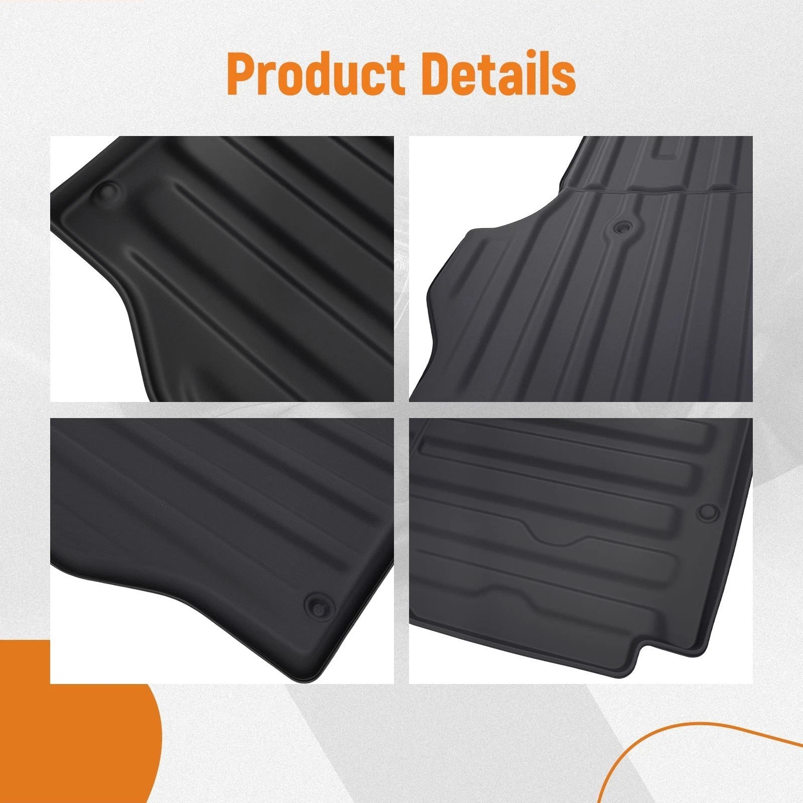 6.8Ft Bed Mat for Ford F250/F350/F450 Super Duty (2017–2024) Waterproof TPE