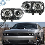 LED Headlights for Dodge Challenger (2015-2018) Black Housing Set