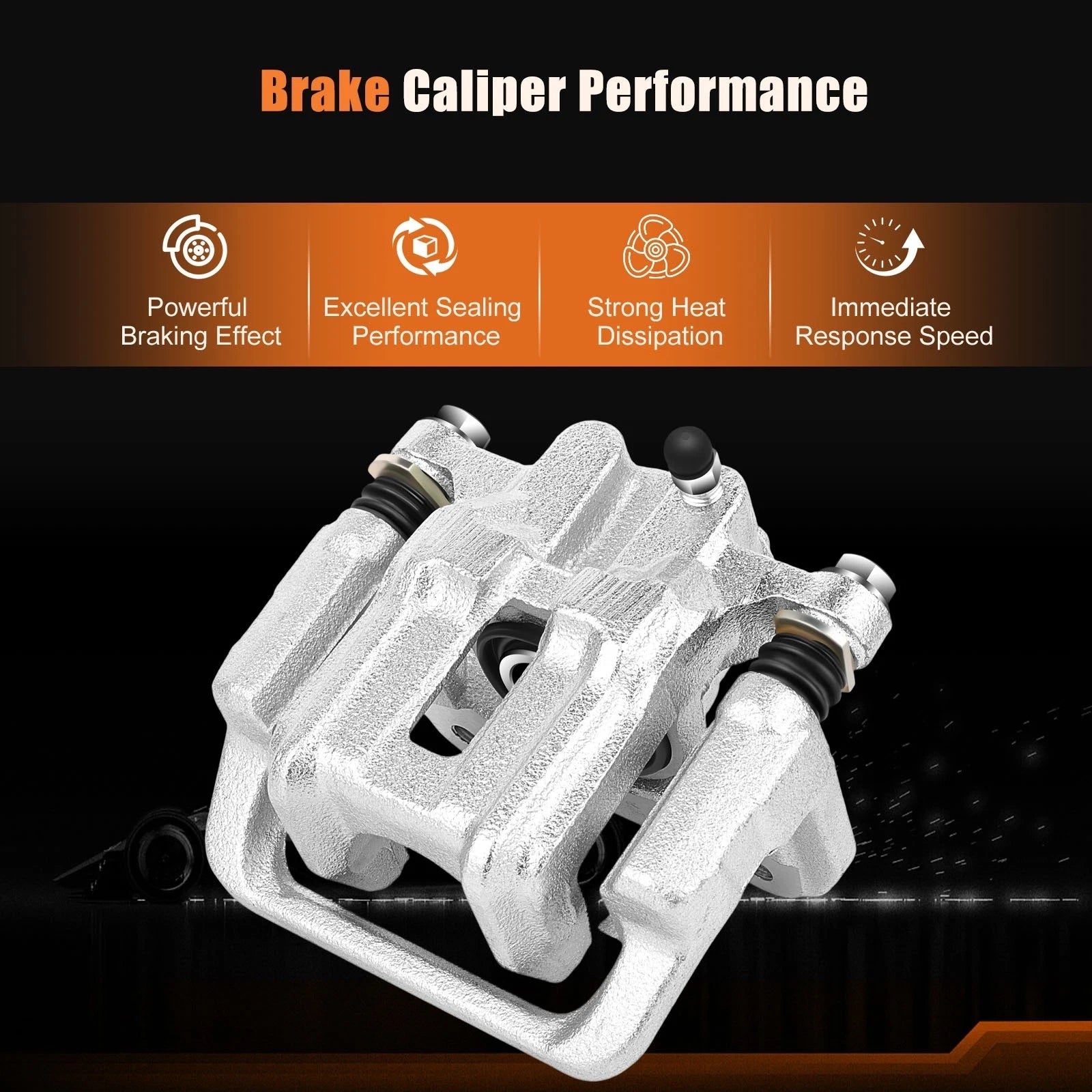 Brake Calipers with Rotors and Ceramic Pads Kit for Honda Element (2003-2011)