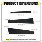 Set of 6 Black Pillar Posts for BMW 5-Series (1997–2003) E39 M5