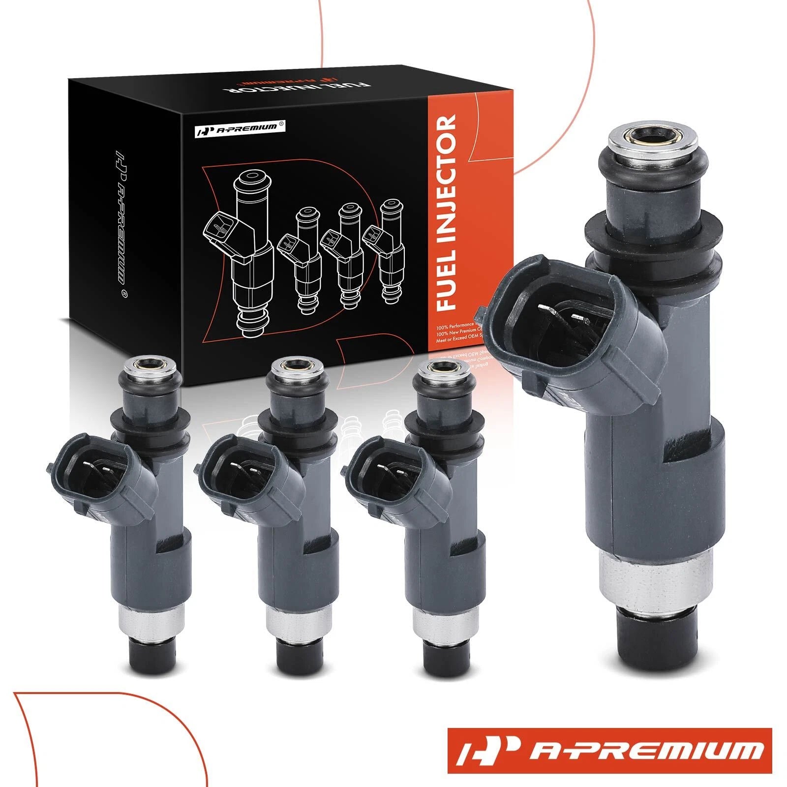 Set of 4 Fuel Injectors for Subaru Forester (2011–2015) H4 2.5L Gas
