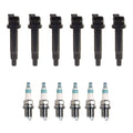 Set of 6 Ignition Coils & Iridium Spark Plugs for Lexus Toyota V6 (0.044)