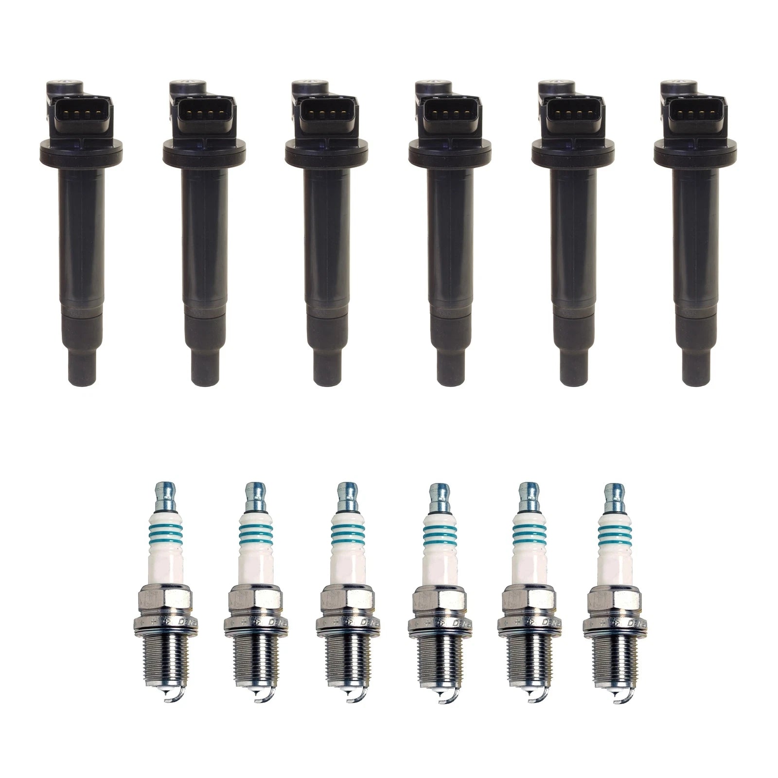 Set of 6 Ignition Coils & Iridium Spark Plugs for Lexus Toyota V6 (0.044)