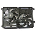 Replacement Plastic Radiator/Condenser Fan Assembly w/Two Fans Side By Side