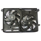 Replacement Plastic Radiator/Condenser Fan Assembly w/Two Fans Side By Side
