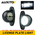 AUXITO 2X Rear LED Bulbs License Plate Light for Dodge Ram 1500 2500 3500 (1994–2001)