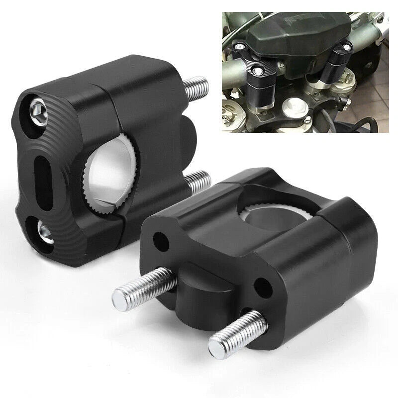 HandleBar Fat Bar Mount Clamps Risers Adaptor 7/8" to 1 1/8" for Dirt Pit Bike