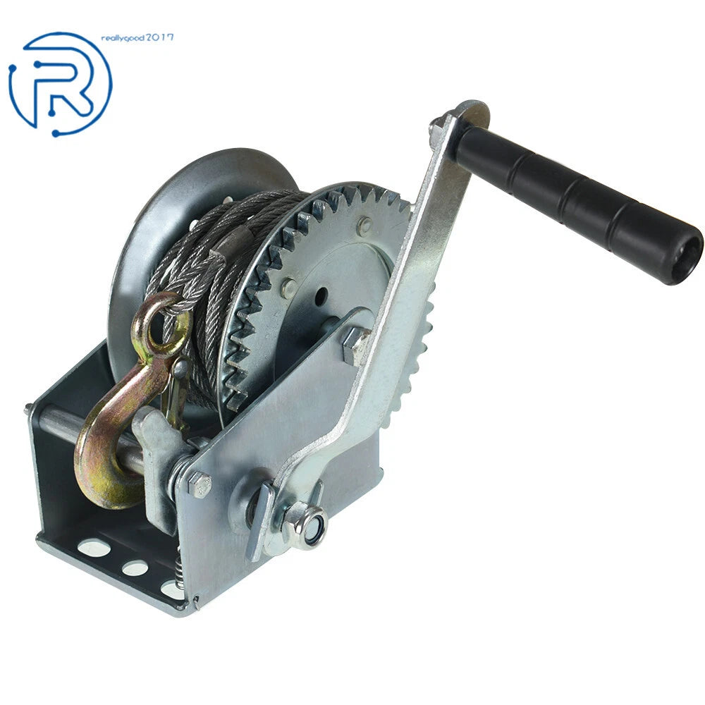Heavy Duty Hand Winch for Trailer ATV Boat (Up to 1200 lbs)