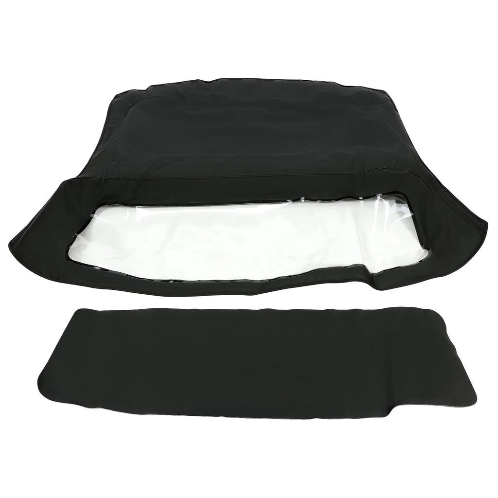 Convertible Soft Top for Fiat 124 (1966–1979) Black Sailcloth Vinyl