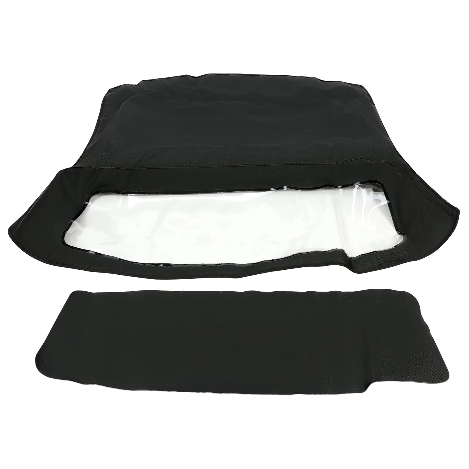 Convertible Soft Top for Fiat 124 (1966–1979) Black Sailcloth Vinyl