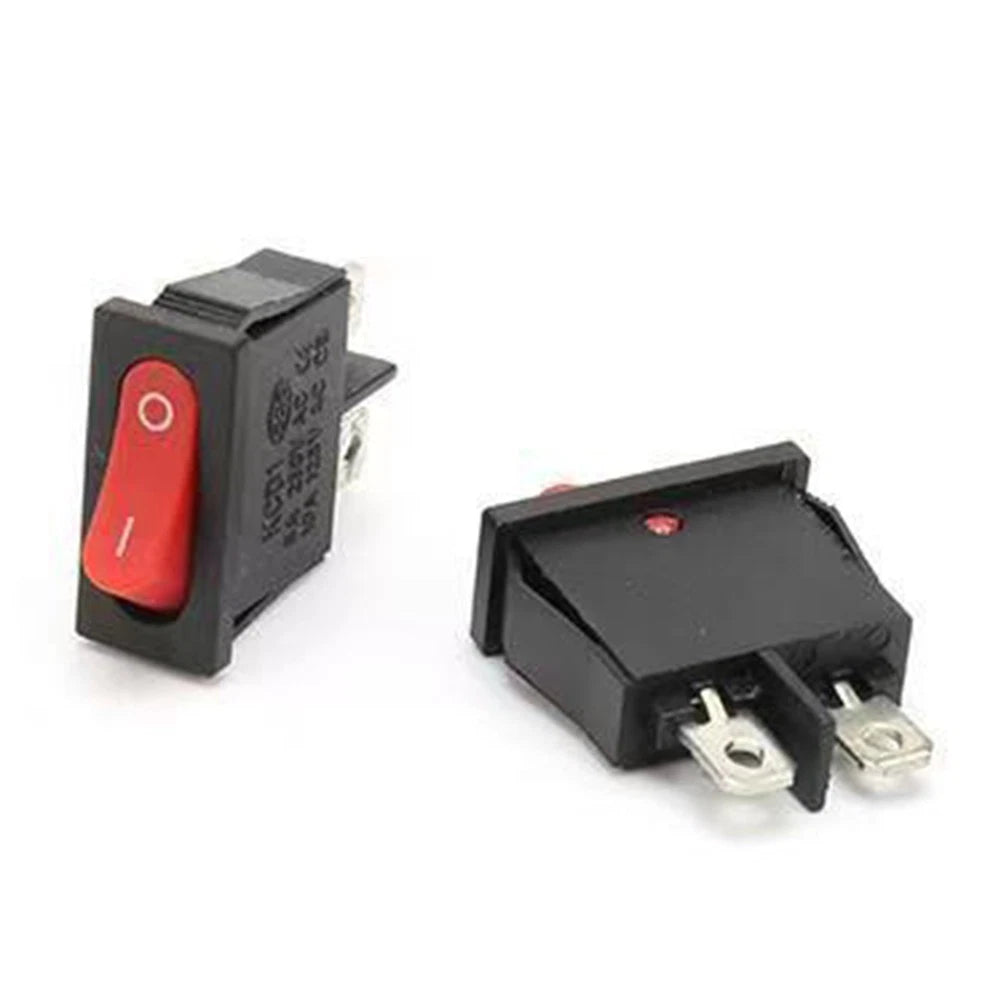 5 Pack 2 Position Rocker Switch 2Pin SPST ON OFF 250V 6A for Car Truck