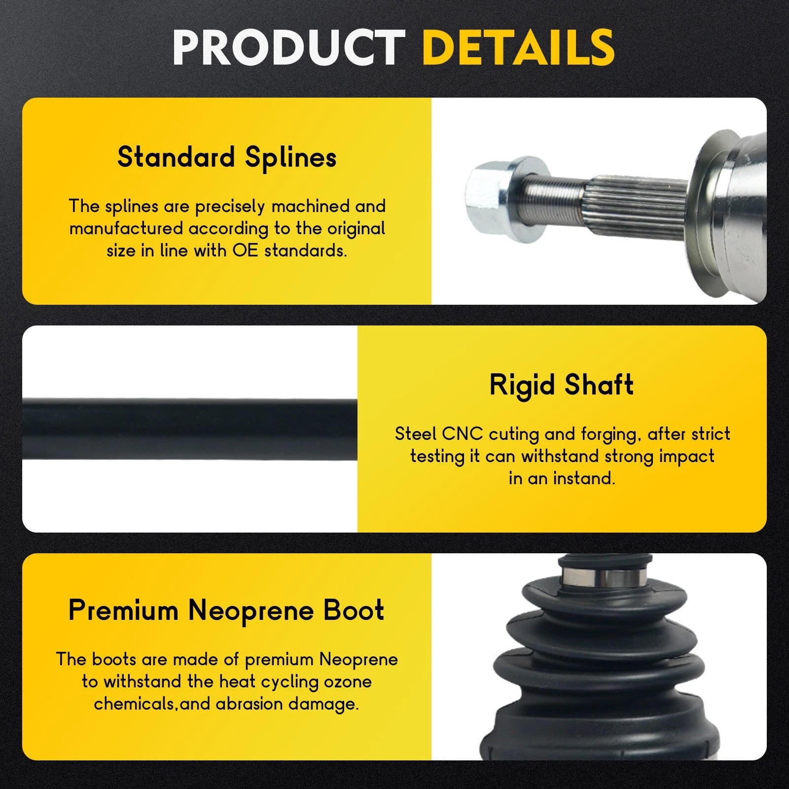 CV Axle Shaft Assembly for Nissan 350Z (2003–2009) Rear Driver Side