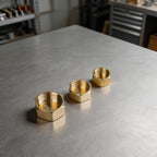 Set of 6 Brass Hexagonal Threaded Fittings for Garden Hose Repair