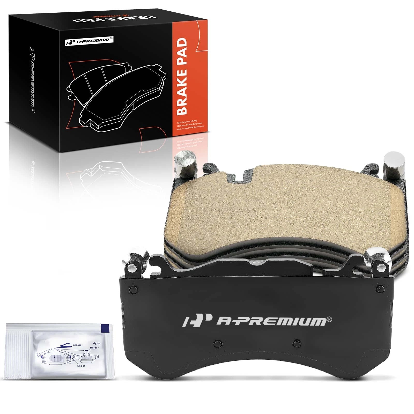 Set of 4 Front Ceramic Brake Pads for Mercedes-Benz C63 AMG (2012–2015)
