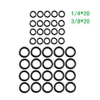 40pcs Rubber O-ring Washers for M22 1/4" 3/8" High Pressure Tools