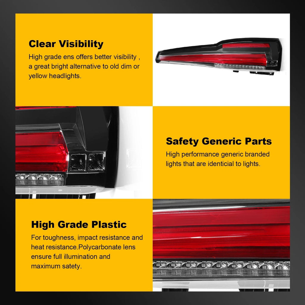 2X Rear Full LED Tail Light Assembly for GMC Yukon (2015–2020)