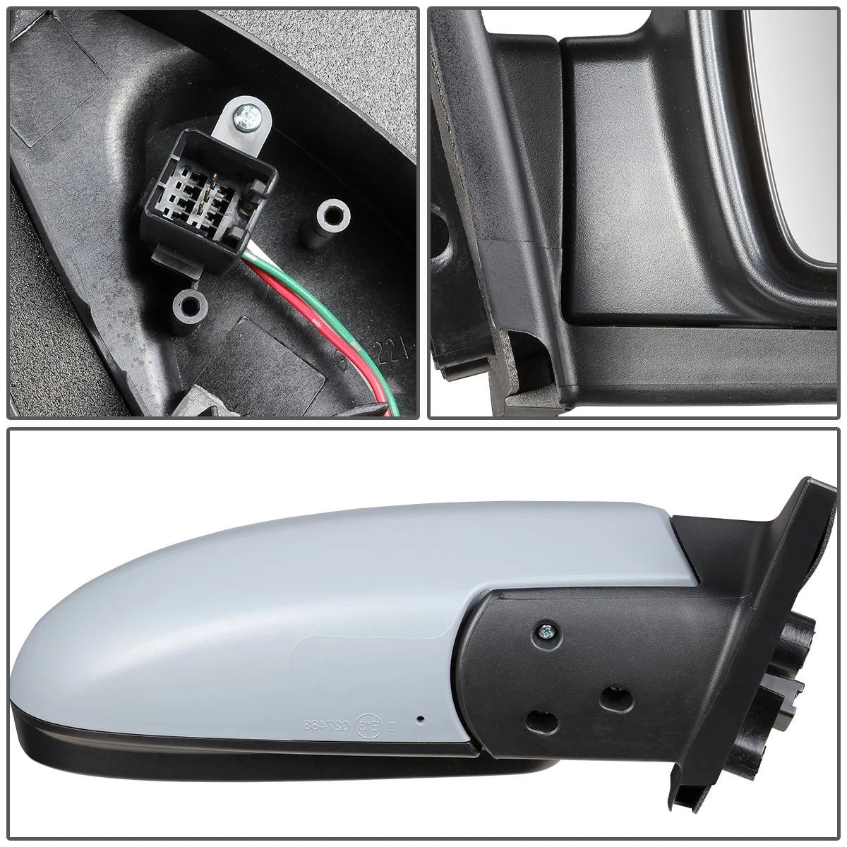 Powered Side Rear View Mirror Right for Hyundai Accent (2006–2009) HY1321158