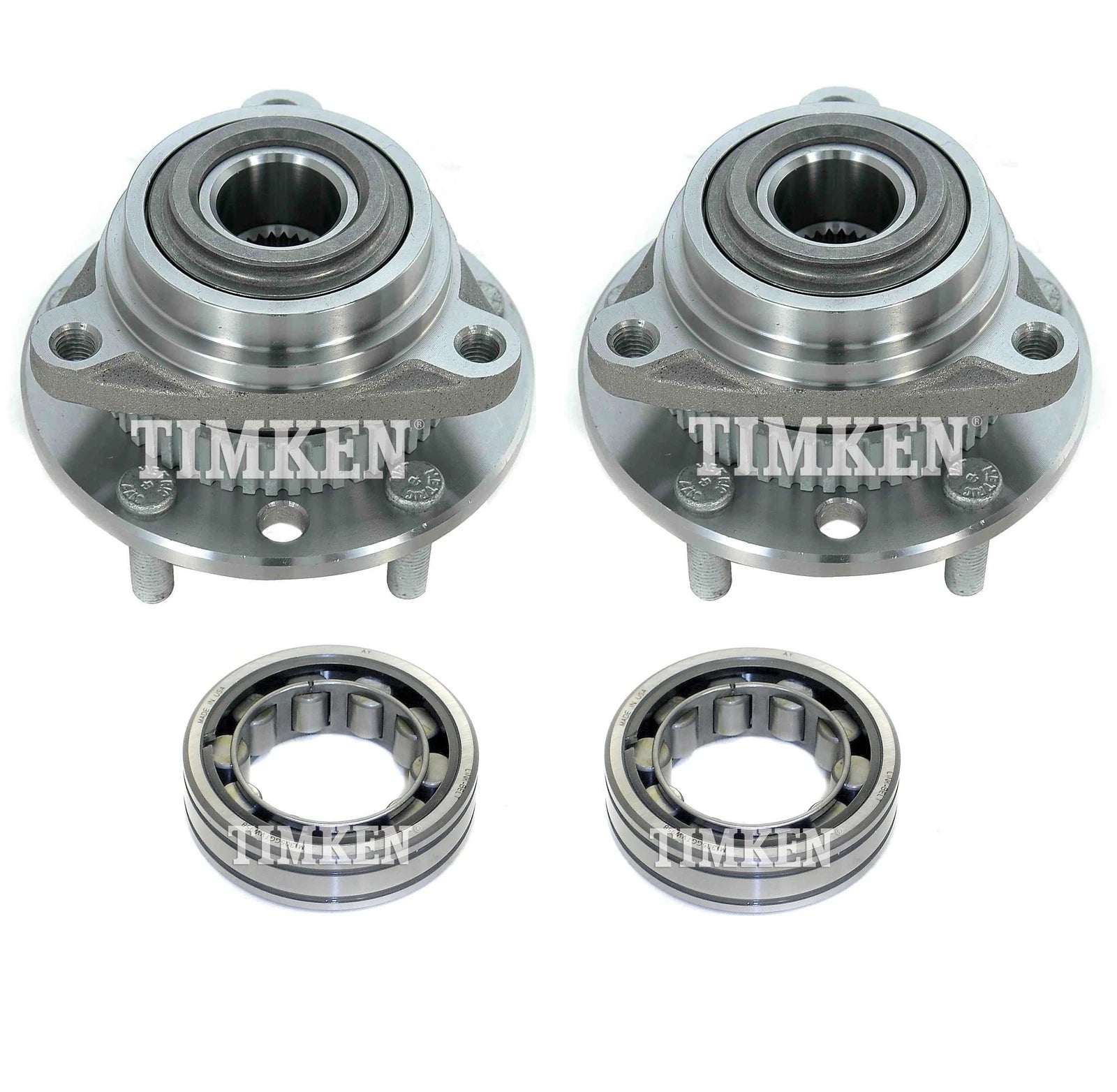 Front and Rear Wheel Bearings & Hubs Kit for S10 Sonoma (1991–2004)