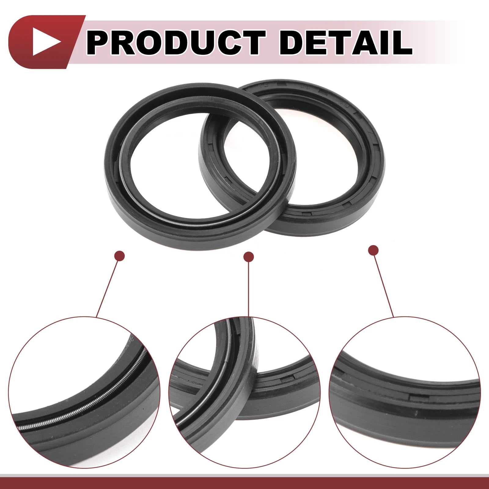 Set of 5 Rotary Shaft Oil Seals 35x45x7mm Nitrile Rubber 672668828687