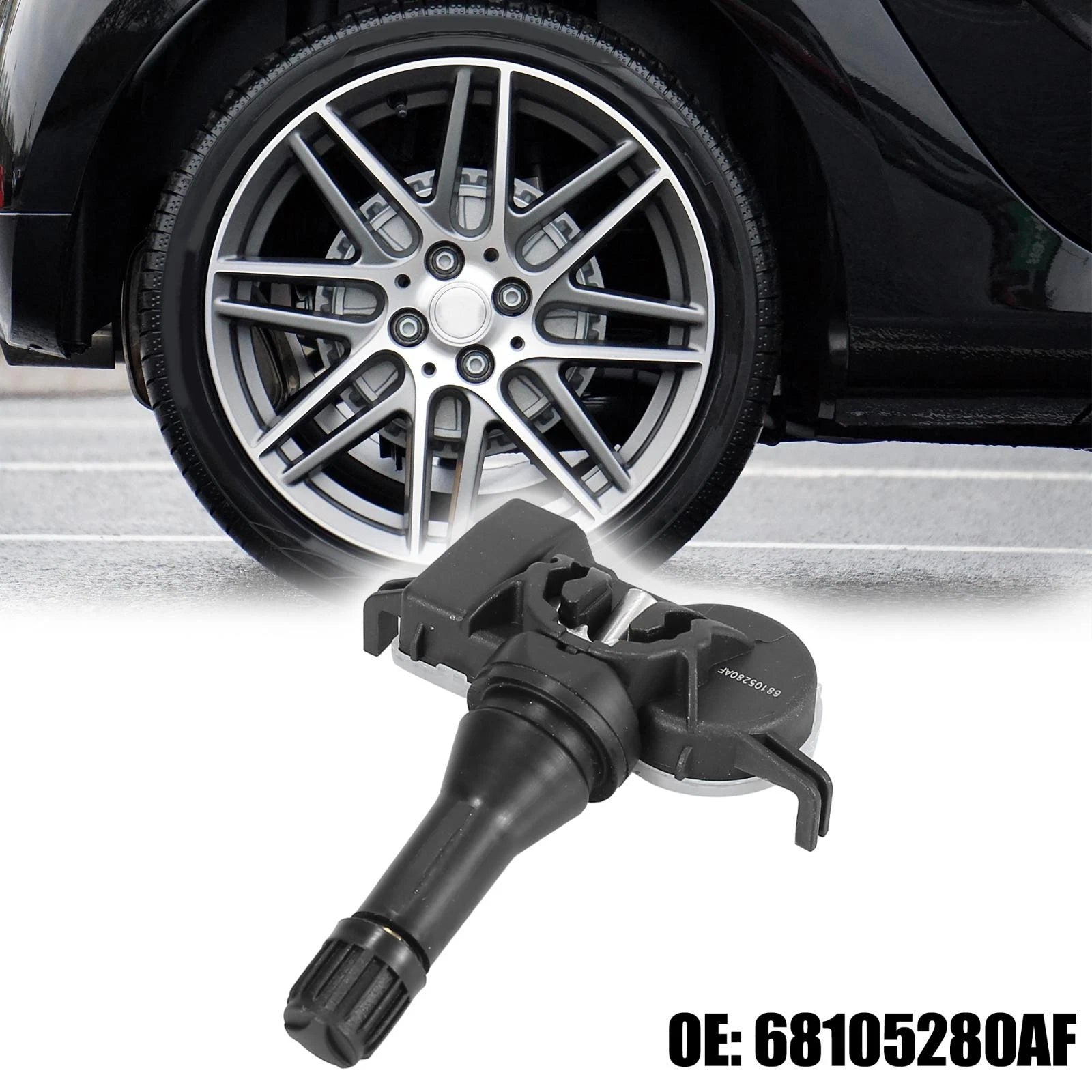 Set of 4 Tire Pressure Monitoring System Sensors for Dodge Dart (2013–2016) 68105280AF