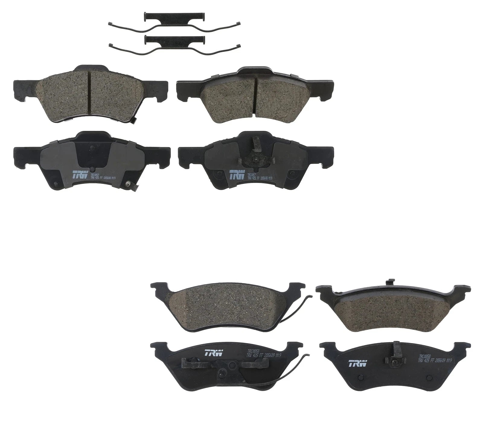 Set of 4 TRW Pro Ceramic Brake Pads for Grand Caravan, Town & Country (2008–2016)
