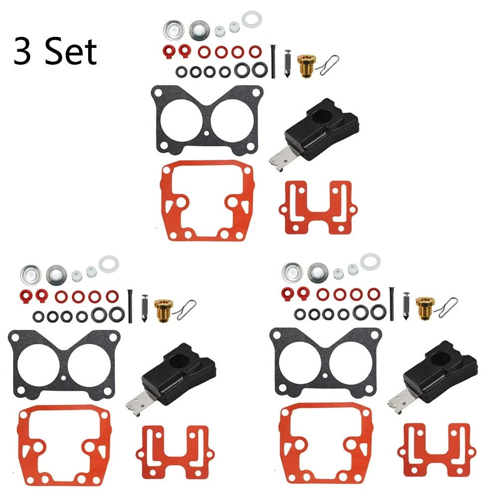 Set of 3 Carburetor Repair Kits for Johnson Evinrude V4 (85-140HP)