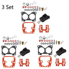 Set of 3 Carburetor Repair Kits for Johnson Evinrude V4 (85-140HP)