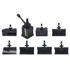 Wedge Type Tool Post for Lathe 10-15" with 7 Tool Holders (BXA 250-222)