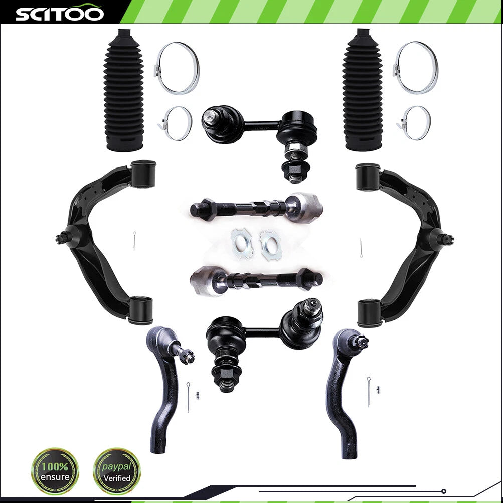 Set of 2 Front Control Arm Ball Joints Tie Rod End for Nissan Xterra (2005–2015)