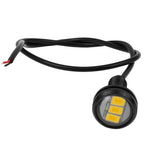 2Pcs 18mm Warm White LED Tail Signal Side Marker Lights for Truck Trailer